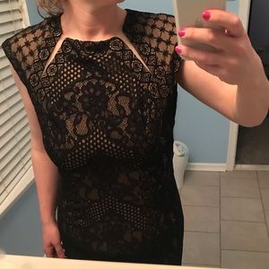 Tadashi Shoji cap sleeve detailed dress